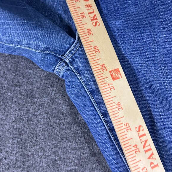 Vintage Tommy Hilfiger Jeans Womens 10 Blue Denim Wide Leg Baggy Y2K - Picture 2 of 14